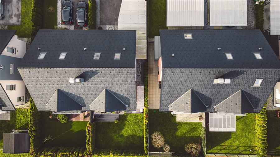 Aerial view of a 2-4 unit multi-family investment property